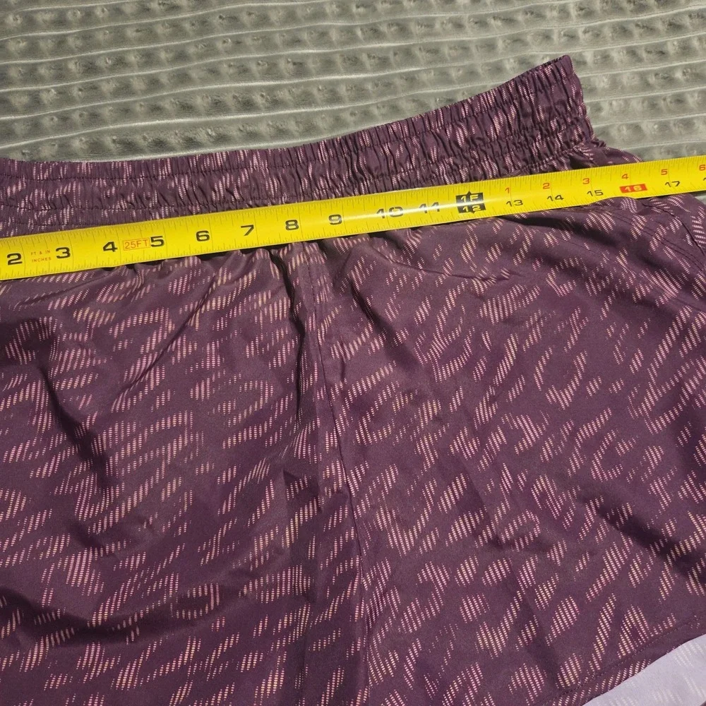 Athletic Works Womens Core Running Shorts Rio Plum Purple Geometric Liner Size M